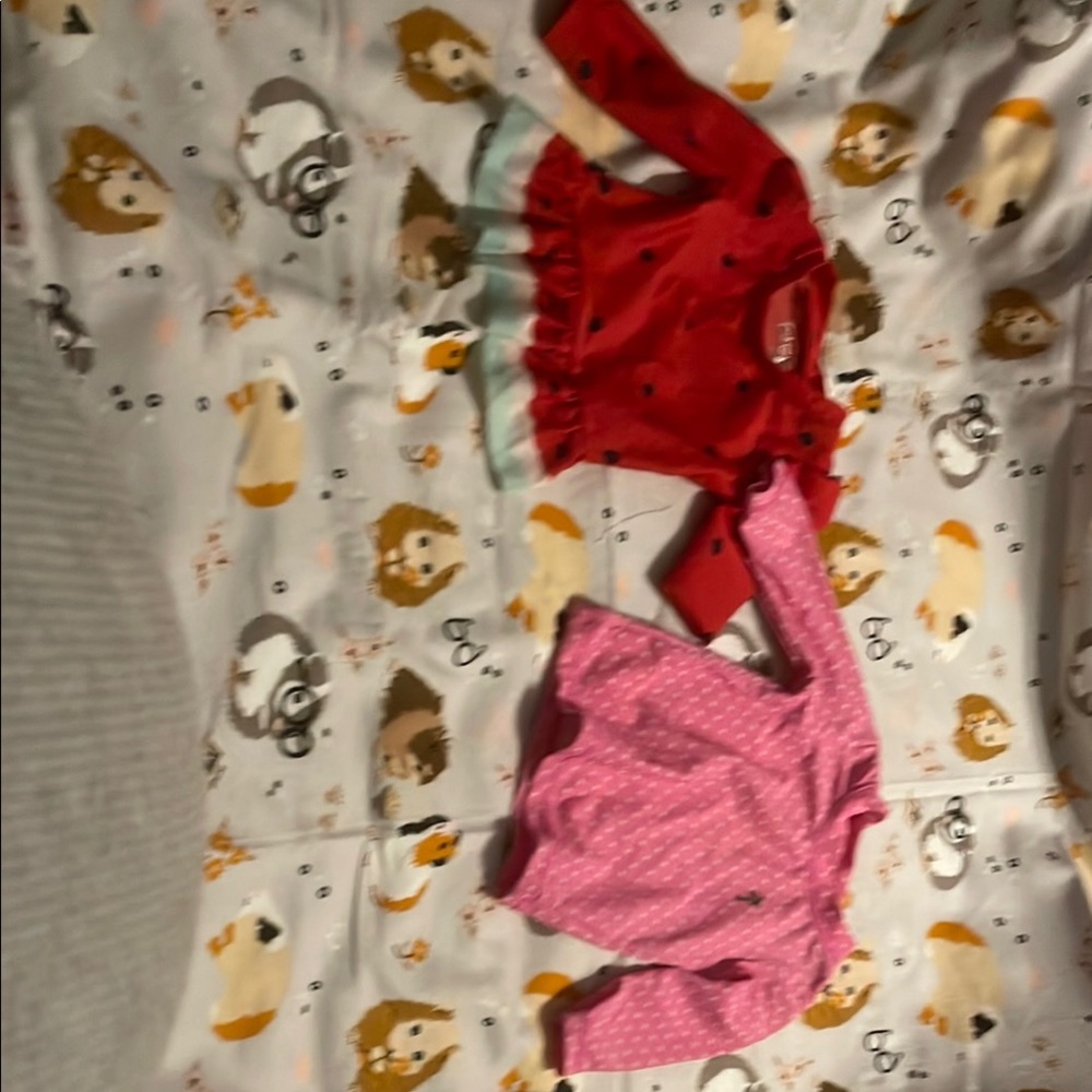 Kids Red and Pink Long Sleeve Tops